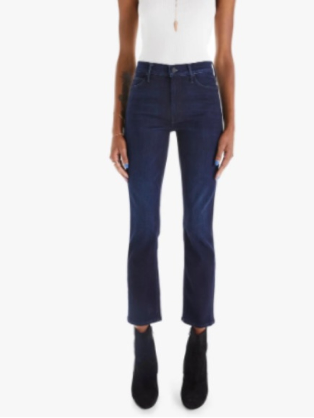 Mother Mid Rise Dazzler Ankle Jeans Now Or Never